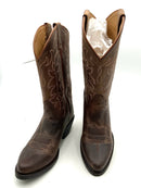 SHYANNE Brown Leather w/Embroidery Western Boot 9.5