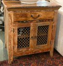 Rustic Occasional Table with Metal Accents