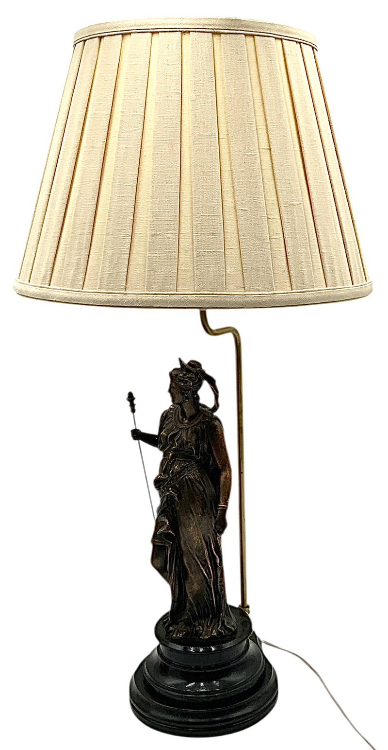 Pair of Bronze Figural Lamps