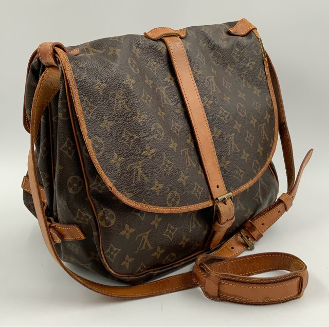 LOUIS VUITTON Vintage  Monogram Saumur GM Satchel