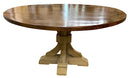 Round Dining Table with Natural Wood Top