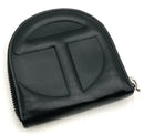 TELFAR Black Leather Embossed Logo Bifold Semi Circle Wallet