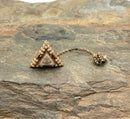 Vintage 14kt Gold, Pearl & Enamel Mu Phi Epsilon Pin & Guard