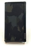 TUMI Black Leather Trim Camo Nylon Tech Wallet