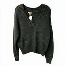 LILLA P Black Combo V-Neck L/S Sweater