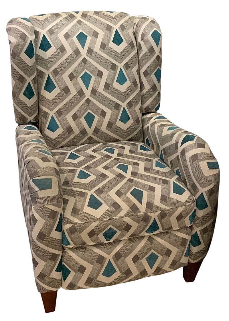Recliner with Geometric Print Upholstery