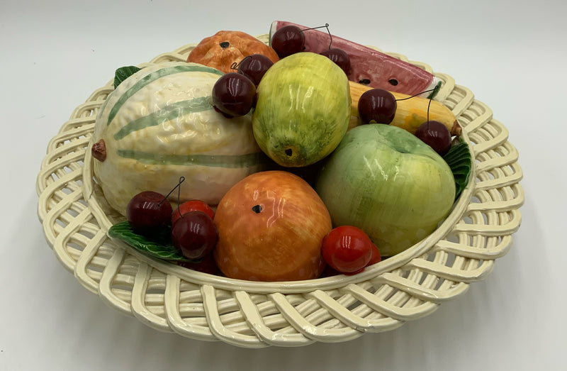 Vintage Italian Ceramic Fruit Bowl