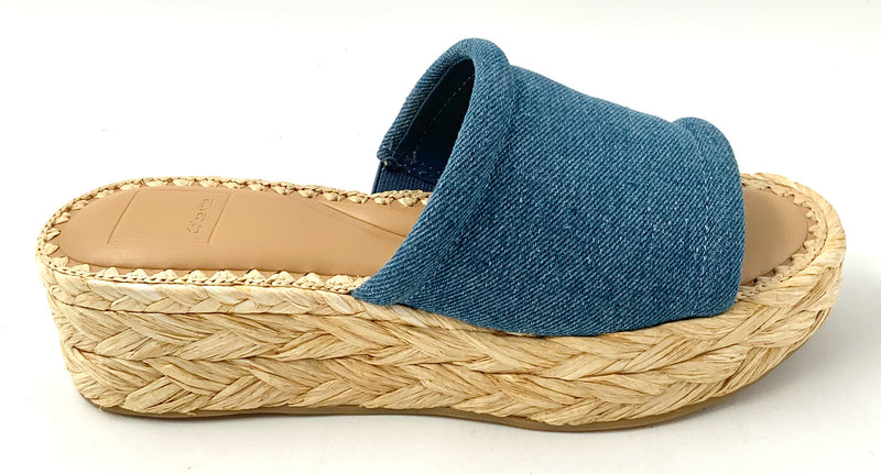 DOLCE VITA Denim Woven Heel Chavi Platform Sandals 8