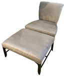 Baker Oversized Slipper Chair with Ottoman