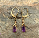 14kt Gold & Amethyst Earrings