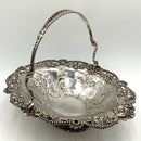 Vintage Silverplate Repousse Basket