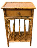 Two Sided Rattan Occasional Table with Magazine Rack
