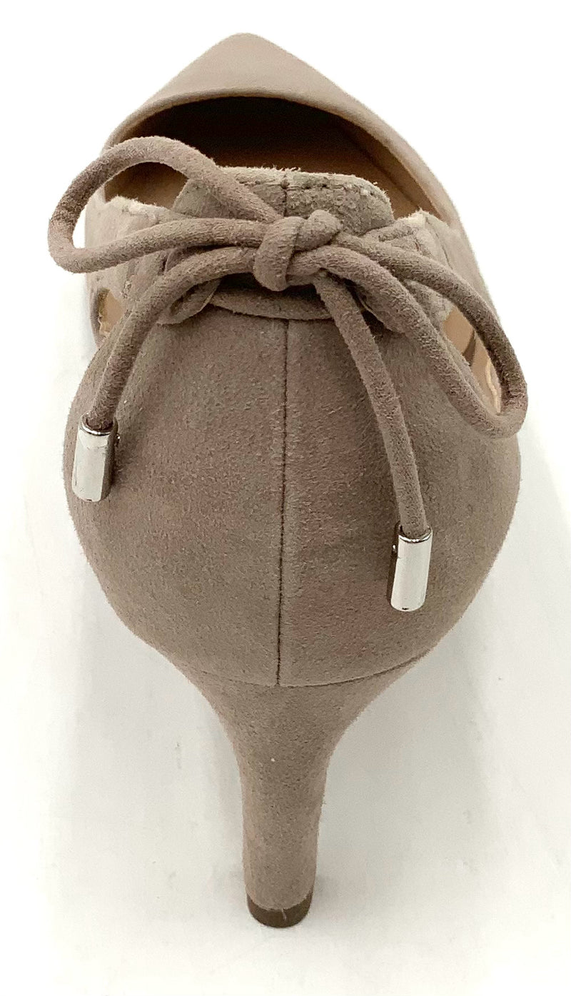 FRANCO SARTO Tan Sue "Doe" Back Tie Dress Pumps 9