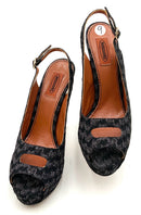 MISSONI Black Silver Lurex Raschel O/T Stiletto Singbacks 9