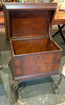 Leather Box On Stand Occasional Table