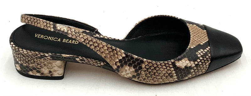 VERONICA BEARD Silver Leather Woven Penny Loafers 7