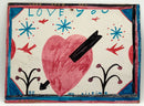 RA Miller Folk Art of Heart on Board