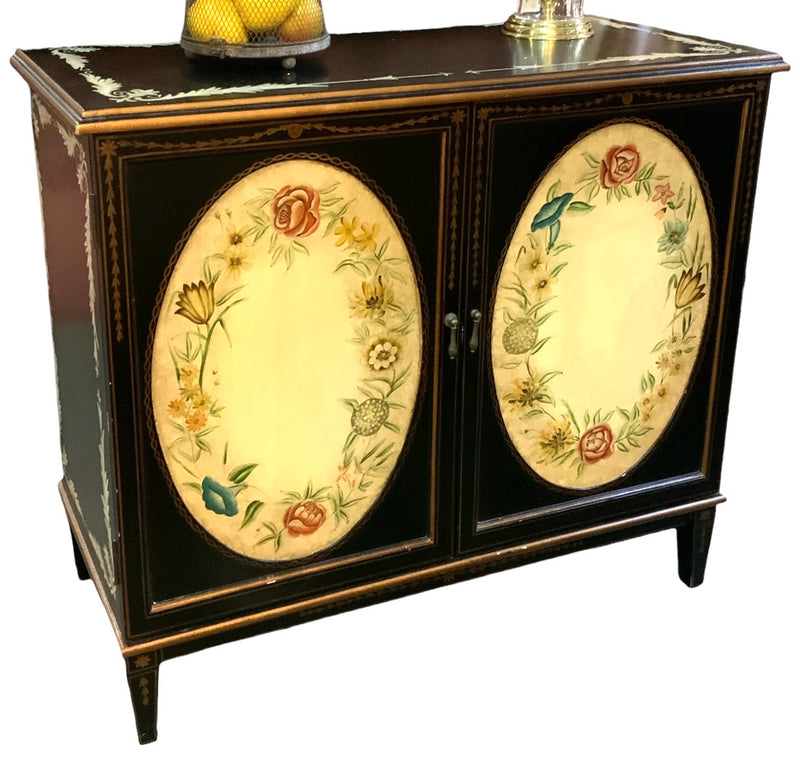 Black Tole Painted Cabinet