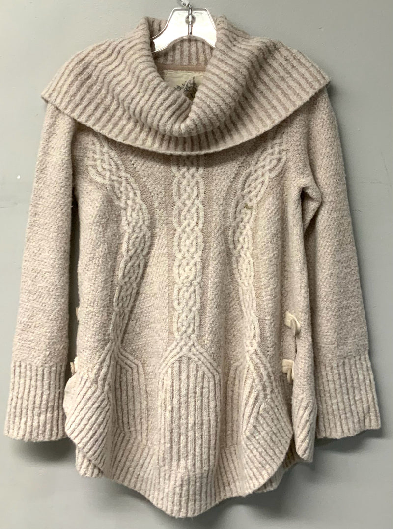 ANGEL OF THE NORTH Cream Cowl Neck Scoop Hem L/S Sweater