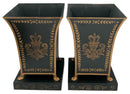 Pair of Black Toleware Planters