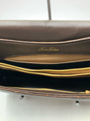 BROOKS BROS Vintage Brown Lizard Flap Closure Shoulder Bag