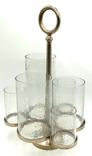 Metal & Glass Candle Stand