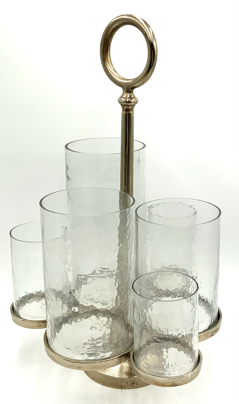 Metal & Glass Candle Stand