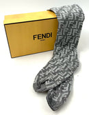 FENDI Silver Zucca Print Tights