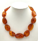 Sterling & Baltic" Honey" Amber Beaded Necklace