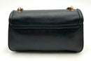 SEE BY CHLOE Black Calfskin Leather Lois Chain Strap Flap Bag