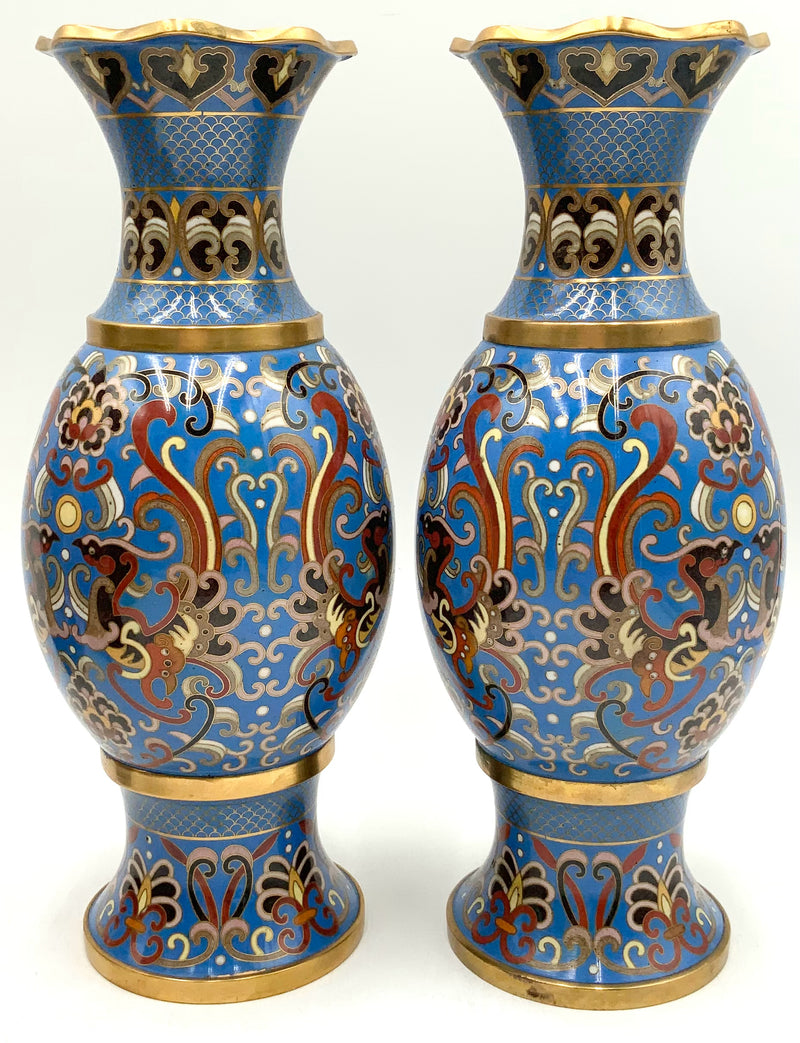 Pair of  Cloisonne Vases
