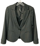 LAFAYETTE 148 Charcoal One Button Wool Blazer