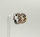 DAVID YURMAN 14kt Gold & Sterling "X" Cable Earrings