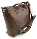 CALPAK Brown Vegan Leather Laptop Tote Bag