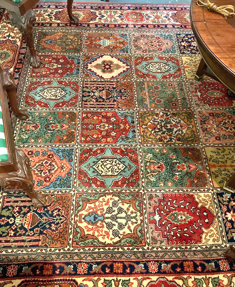 Hand Made Persian Rug with Patchwork Design 8.25'x11.5'l