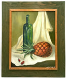 Mid Century Still Life of Pineapple With Bottle