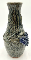 Cleater & Billie Meaders Signed Vase with Grape Motif