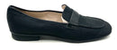 CHANEL Vintage Black Fabric Leather CC Logo Loafers 37.5