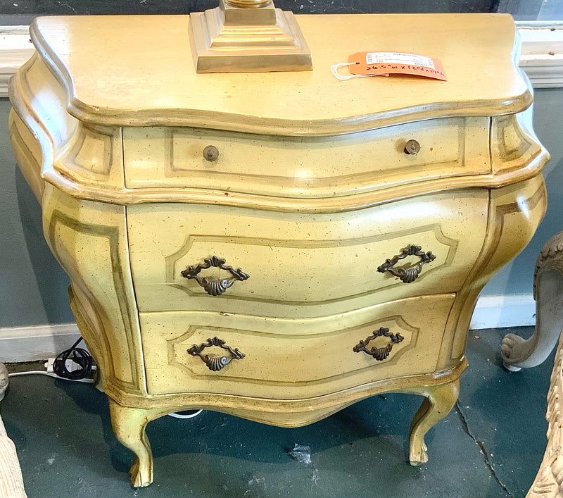 Vintage Yellow Bombe Chest