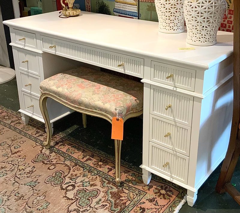 Custom White Painted Wood Desk
