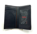 TUMI Black Leather Trim Camo Nylon Tech Wallet