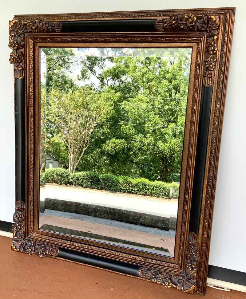 Black & Gold Ornate Mirror