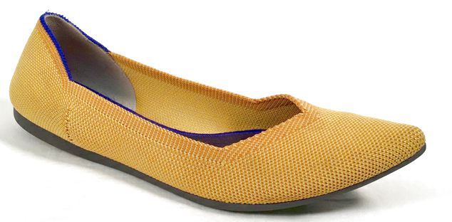 ROTHY'S Yellow Knit The Point Flats 7.5