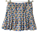 SMITH & QUINN Blue/White/Multi Geo Pattern S/S Polo & Pleated Skort 2 PC