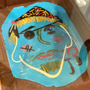 Handmade Fused Glass Plaque "The Pirate"