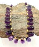 18kt Gold, Diamond & Amethyst Beaded Necklace
