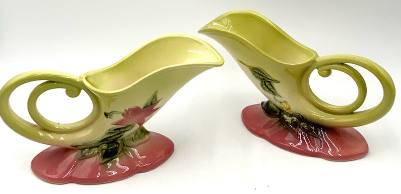 Pair of Hull Pottery Cornucopia Vases