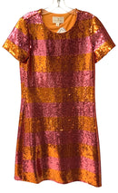 FLORA BEA Pink/Orange Sequin S/S Dress