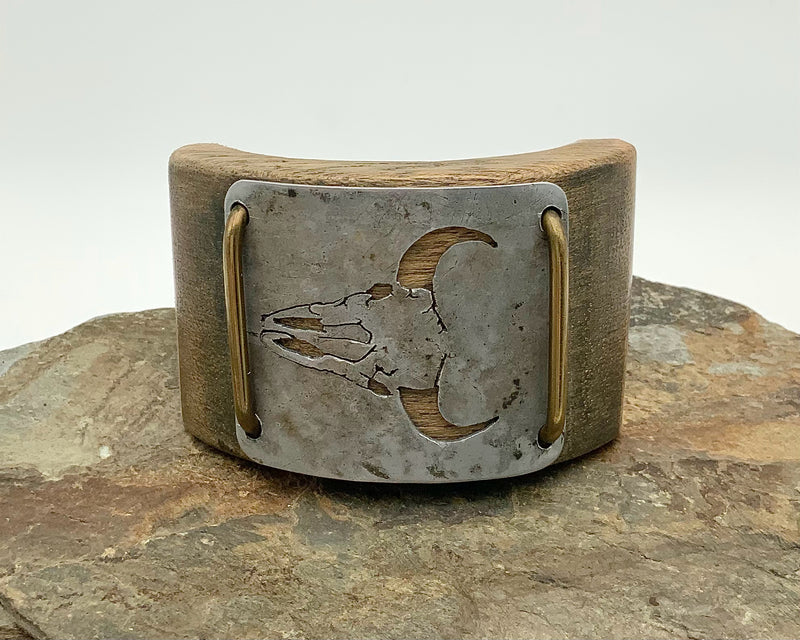 Wood & Metal Artisan Cuff Bracelet