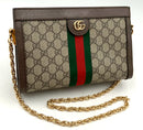 GUCCI GG Supreme Monogram Ophidia Chain Strap Bag